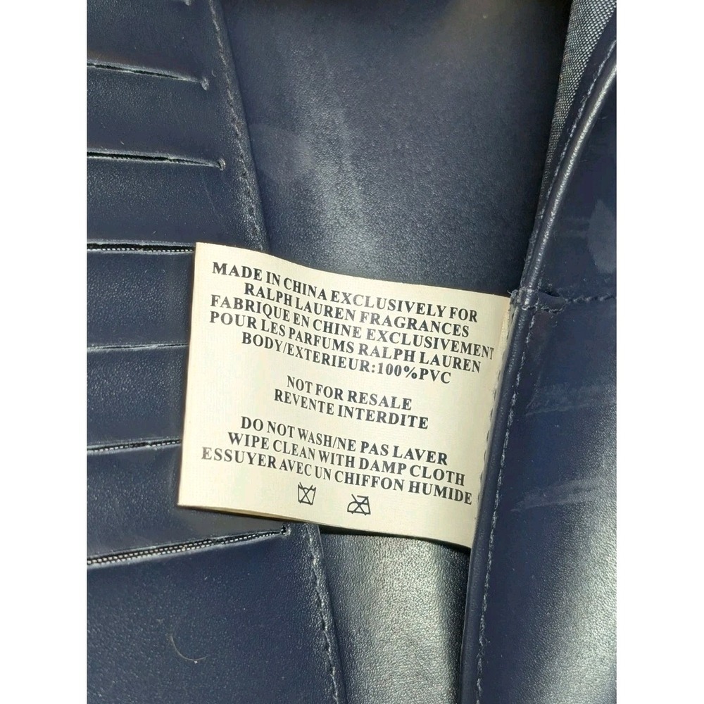 Ralph Lauren Folio Wallet Navy Blue Snap Closure Card Holder - Picture 5 of 9